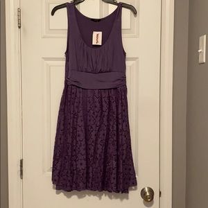 NWT Soprano purple dress with lace  size large
